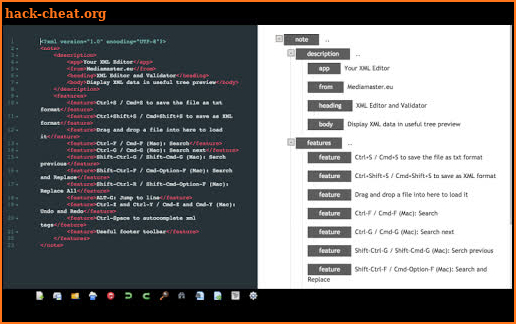 Your XML Editor & Validation screenshot