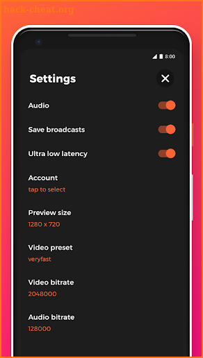 YouStream: Broadcast Videos to YouTube screenshot