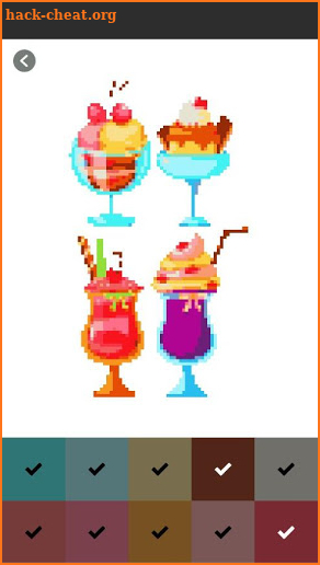 Yummy Ice Cream Coloring By Number - Pixel Art screenshot