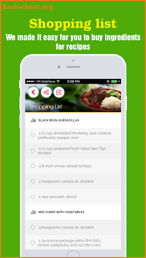 Yummy Vegetarian Recipes Pro screenshot