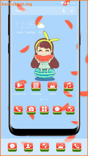 Yummy Watermelon Theme screenshot