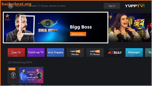 YuppTV for AndroidTV screenshot