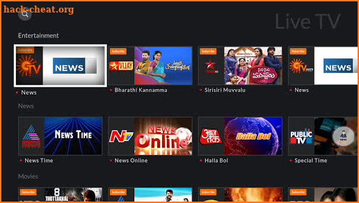 YuppTV for AndroidTV screenshot