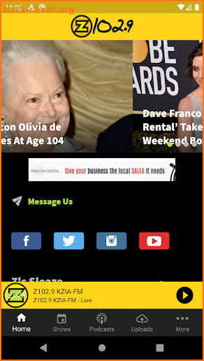 Z102.9 KZIA-FM screenshot