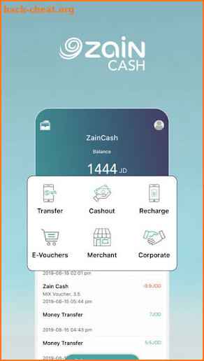 Zain Cash Jordan screenshot