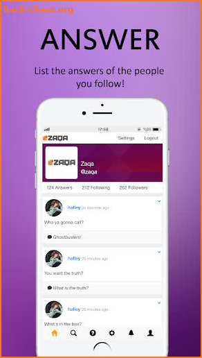 Zaqa - Anonymous Question & Answer screenshot