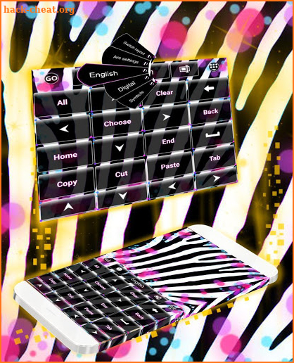 Zebra Print Keyboard Theme screenshot