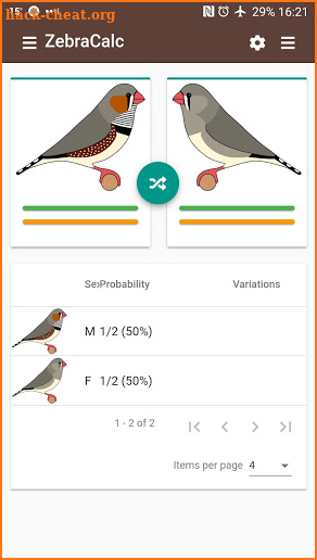 ZebraCalc: Zebra Finch Variations screenshot