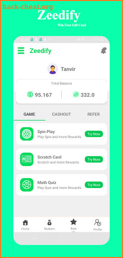 Zeedify Plus Free Gift Cards And Redeem Code screenshot