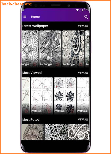 Zentangle Patterns Designs screenshot