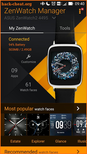 ZenWatch Manager screenshot