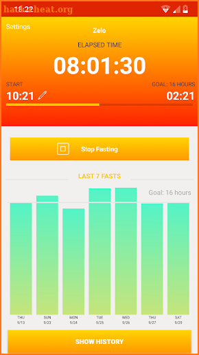 Zero Calories - fasting tracker screenshot