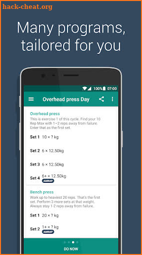 Zero to Hero: The Workout App screenshot