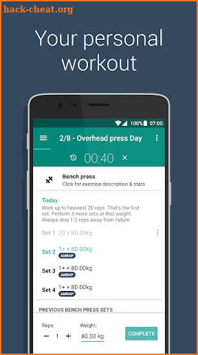 Zero to Hero: The Workout App screenshot