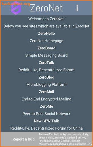 ZeroNet screenshot