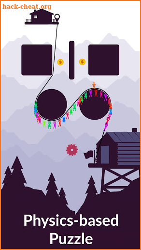 Zipline Valley - Physics Puzzle Game screenshot