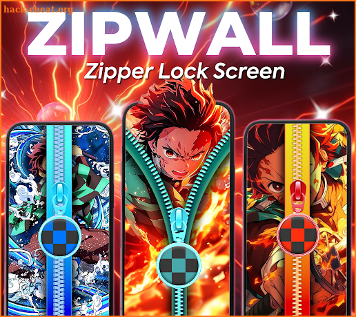 ZipWall : Zipper Lock Screen screenshot