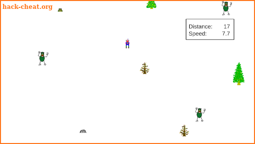 Zombie SkiFree screenshot