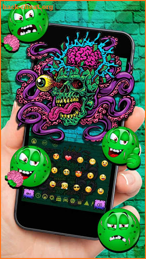 Zombie Skull Graffiti Keyboard screenshot