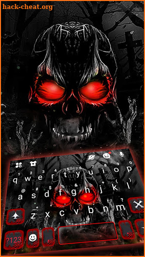 Zombie Skull Keyboard Theme screenshot