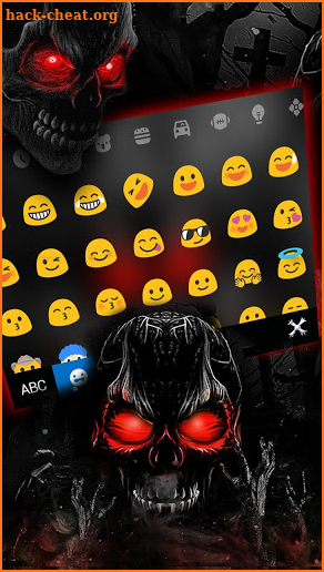 Zombie Skull Keyboard Theme screenshot