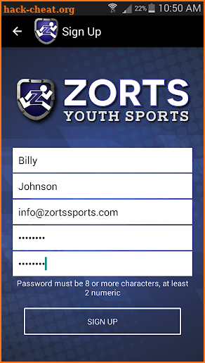 Zorts Sports screenshot