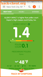 ZYRTEC® AllergyCast screenshot