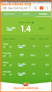 ZYRTEC® AllergyCast screenshot