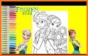 frozen elsas coloring princesses ana ollaf related image