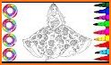 Dress Up & Girls Coloring Pages Glitter related image