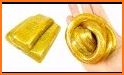 Fluffy Gold glitter Slime related image