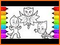 Pj super heroes coloring Masks related image