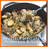 Oven roasted Brussels sprouts with parmesan cheese related image