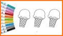 Glitter ice cream coloring fun related image