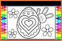 Easter eggs coloring book related image