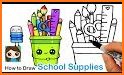 How to Draw Cute Kawaii School Supplies related image