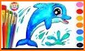 Dolphins Coloring Book related image