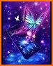 Purple Neon Butterfly Lotus Theme related image