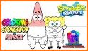 Coloring sponge patrick related image