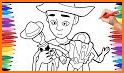 Toy Story coloring carton book related image