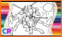 Ninja Hero Turtle Coloring Book related image