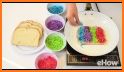 Magic rainbow grilled cheese sandwich making food related image