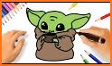 Coloring Baby Yoda related image