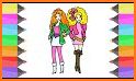 Girls Glitter Color by Number - Fashion Coloring related image