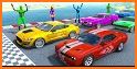 Mega Ramp Superhero car racing game: GT car stunts related image