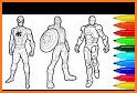 Spider super hero coloring related image