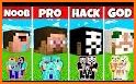 Noob vs Pro Skins for Minecraft related image