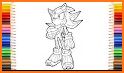 Coloring book son ic shadow dash related image