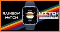 Rainbow digital watch face related image