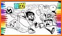 teen coloring titans go game book related image